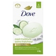 thumbnail image 1 of Dove Beauty Bar 1/4 Moisturizing Cream Cool Moisture, 106 g (6 bars), 1 of 8