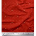 thumbnail image 1 of Soimoi Polyester Crepe Fabric Artistic Flower & Dots Printed Fabric 1 Yard 42 Inch Wide, 1 of 3