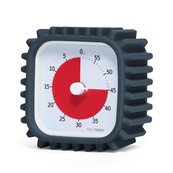 Time Timer MOD with Tire Protective Case - Charcoal Case with Visual Timer - Individual Sized 60 Minute Visual Countdown for ADHD, Autism, Kids, Students, and Pomodoro w