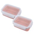 thumbnail image 1 of Oleegame 2PC Blue Juice Simple Refrigerator Preservation Box Small Lunch Box Kitchen Lunch Box Plastic Storage Box Sealed Box For Lunch Kitchen Arrangement, 1 of 9