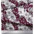 thumbnail image 3 of Soimoi Velvet Fabric Leaves & Flower Floral Decor Fabric Printed Yard 58 Inch Wide, 3 of 3