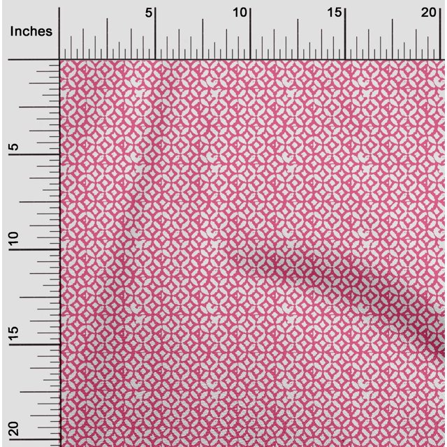 oneOone Cotton Flex Fabric Geometric Block Print Sewing Fabric BTY 40 Inch Wide