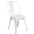 thumbnail image 1 of White Metal Indoor-Outdoor Stackable Chair, 1 of 9