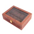 thumbnail image 4 of High-quality Wooden , Watch Case, Watch Chest, Watch Storage Box /12 Watches, Lockable, Velvet Inner And Glass Window Slot Rosewood Grain 12 Slot Rosewood Grain, 4 of 8