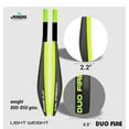 thumbnail image 4 of Jaspo Duo Fire Fumes Premium Hard Plastic Tennis Cricket Full Size Bat (34” X 4.5” Inch) For All Age Groups | Slog Plus , Dual Color - Neon & Black, 4 of 5
