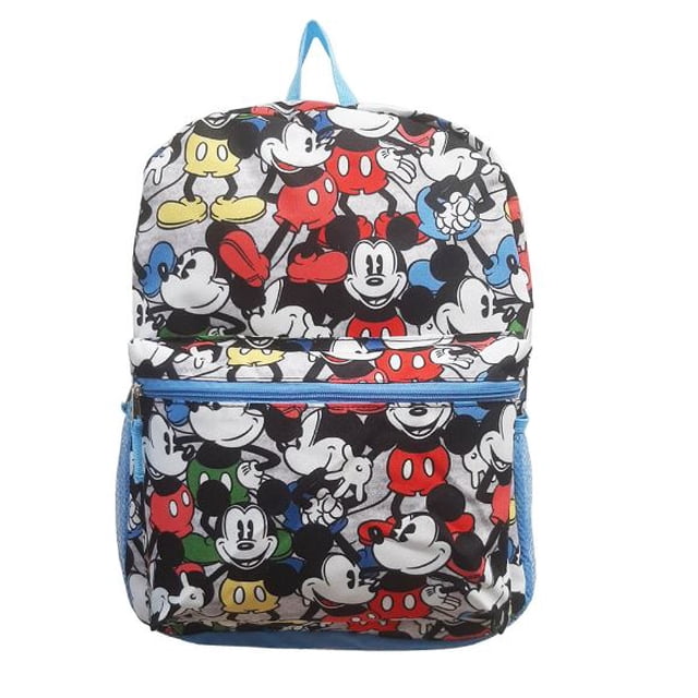 Mickey Mouse Sac à Dos Gris à Imprimé Intégral de 16 Pouces, Grand Format, avec un design Multicolore Vif et des illustrations de Mickey Mouse. Fabriqué en polyester durable, Comprend des Bretelles Rembourrées Ajustables pour le Confort et une Fermeture Éclair Fiable. Dimensions : 16 Pouces de Haut, 12 Pouces de Large et 5 Pouces de Profondeur, Offrant un Grand Espace de Rangement pour les Fournitures Scolaires et les Articles Personnels. Idéal comme Sac à Dos pour Enfants de 3 Ans et Plus.