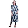 thumbnail image 1 of Bimba Kurtis Droits pour Femmes Longue Robe Kurti Imprimée Haut Indien à Manches 3/4, 1 of 6