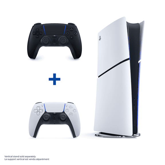 PlayStation®5 Digital Edition 825GB PLUS DualSense™ Wireless Controller – Midnight Black - For PS5, PC, MAC & Mobile, Gaming Bundle