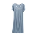 thumbnail image 1 of LOVZFMLL Robes pour Femmes Robe T-Shirt Maxi à Manches Courtes Nuisette Super Douce et Confortable Pyjama Chemises de Nuit Tenue de Détente Décontractée Vêtements de Nuit, 1 of 7