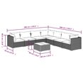thumbnail image 4 of vidaXL 8 Piece Garden Lounge Set with Cushions Poly Rattan Brown, 4 of 5
