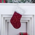 thumbnail image 1 of Fridja 14.7 Inch Large Sequins Christmas Stocking with White Super Soft Plush Cuff Large Christmas Stocking for Family Holiday Decorations and Xmas Tree Fireplace (Red), 1 of 5