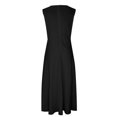 thumbnail image 3 of AherBiu Formal Dresses for Women Sleeveless Deep V Neck Ruched Flowy Evening Party Cocktail Maxi Dress, 3 of 5