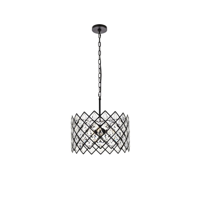 Elegant Lighting Pendentif Lyla 16 Pouces en Noir