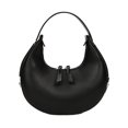 thumbnail image 2 of Half Moon Commute Bag Fashion Underarm Hobo Bag Solid Color for Weekend Vacation, 2 of 10