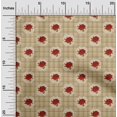thumbnail image 1 of oneOone Silk Tabby Fabric Check|Leaves & Rose Floral Print Fabric By Yard 42 Inches Wide, 1 of 4