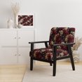 thumbnail image 2 of Designart « Grand Regency Damask I » Fauteuil d'Appoint Rembourré à Motif Floral Rouge - Fauteuil de Style Champêtre pour Salon, 2 of 7