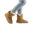 thumbnail image 3 of Julyccc Womens Warm Bow Fur Slip On Ankle Snow Boots, 3 of 3