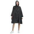 thumbnail image 3 of MIASHUI Poncho de Pluie Imperméable avec Capuche et Fermeture Éclair pour Adultes, Noir, Taille Unique, 3 of 3