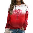 thumbnail image 4 of Qertyioot T-Shirt Graphique pour Femmes de la Saint-Valentin à Manches Longues, Blouse Ample Imprimée Mode à Col Rond, Hauts Décontractés, 4 of 5