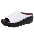 thumbnail image 1 of IUJSOY Platform Wedge Slides Sandals for Women Open Toe Slip on Lightweight Wedges Sandals, 1 of 9