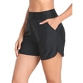 thumbnail image 4 of RELLECIGA Shorts de Bain Taille Haute pour Femmes avec Poches Protection Solaire UV, 4 of 6