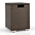thumbnail image 1 of Costway 16" Rattan Propane Tank Cover Hideaway Side Table 20 lbs Propane Gas Holder, 1 of 10