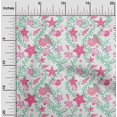 thumbnail image 2 of oneOone Cotton Poplin Twill Pink Fabric Beach Starfish &Shell Craft Projects Decor Fabric Printed By The Yard 56 Inch Wide, 2 of 4