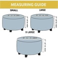 thumbnail image 5 of Extensible Round Pouf Cover Jacquard Footstool Protector, 5 of 5