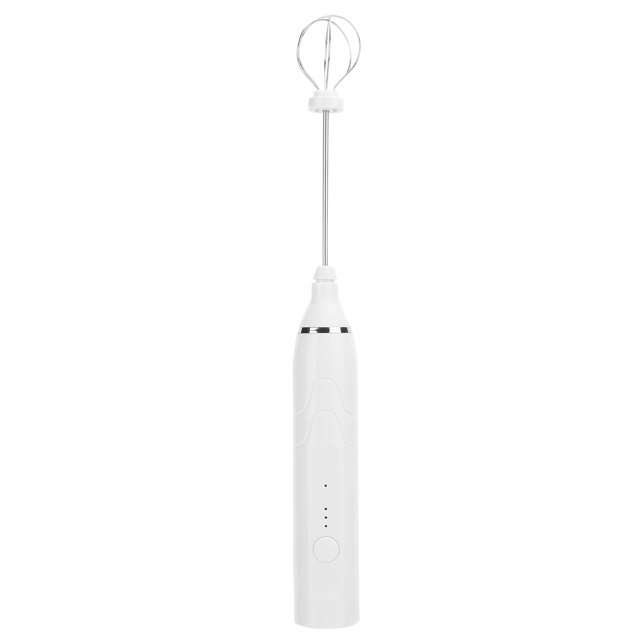 Mini Egg Beater, Electric Milk Frother, Easy To Egg Beater, Practical Durable For Kitchen Baking White