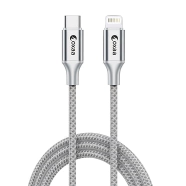 OXAA Câble USB-C vers Lightning 30 W – Charge Rapide, Câbles Tressés Certifiés MFI pour Appareils iOS