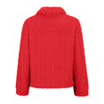 thumbnail image 4 of Breezora Manteau en Molleton Réversible pour Femme, Hiver, Chaud, Col Montant, Boutonné, Veste à Motif Torsadé, Taille g, Rouge, 4 of 9