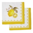 thumbnail image 1 of Vargottam Collection de Luxe Linge de Table Décor Serviette en Coton Tissu Imprimé Serviettes Réutilisables Ensemble de 12, 20 X 20 - Citron, 1 of 6