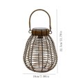 thumbnail image 3 of Solar Powered Outdoor Hanging Rattan Style Lamp for Garden Patio Villa Lighting, 3 of 7