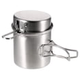 thumbnail image 1 of Amdohai Casserole de Cuisson Portable pour l'Extérieur en Acier Inoxydable, Casserole de Camping et de Randonnée avec Poignées Pliantes, 1 of 7