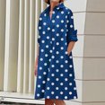thumbnail image 2 of CEHVOM Robes Mi-Longues à Imprimé pour Femmes Robes à Manches Soldes, 2 of 6