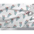 thumbnail image 3 of Soimoi Polyester Crepe Fabric Leaves & Floral Block Print Sewing Fabric Yard 52 Inch Wide, 3 of 3