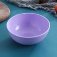 thumbnail image 1 of Straw Cereal Bowl for Kids, Eco-Friendly Plastic Soup Bowl with Food-Grade Material, Durable Tableware for Instant Noodles Home Kitchen Dining, Purple, 1 of 6
