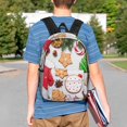 thumbnail image 4 of Xecao Christmas Gingerbread Cookies Pattern Backpack for Students Lightweight School Bag with Water-Resistant Fabric Ergonomic Straps for Travel or Daily Use, 4 of 6