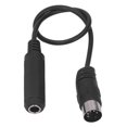 thumbnail image 3 of 5 Pin MIDI Cable 1 Ft, Reduced Distortion Wide Applicability Rubber Protective Case 6.35mm Female To 5pin MIDI Adapter Cable Plug And Play  For MP3 For Speakers, 3 of 8