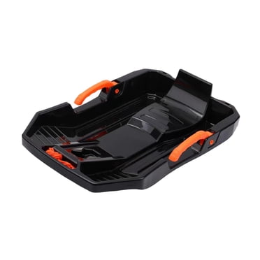 Lipstore Children Downhill Toboggan Snow Sled with Brake Grass Sled Portable Length 62cm Black
