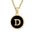 thumbnail image 1 of Colliers, Collier Lettre Coquille Mignonne pour Filles, Pendentifs Pièce pour Filles en Acier Inoxydable Colliers Initiale pour Femmes Bijoux Rond, 1 of 8