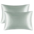 thumbnail image 1 of Unique Bargains Taies d'Oreiller en Satin Fermeture Éclair 2 Pcs, 1 of 8