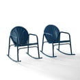 thumbnail image 4 of Afuera Living Steel Metal Rocking Chair in Navy Gloss (Set of 2), 4 of 7