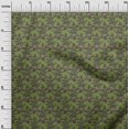 thumbnail image 2 of oneOone Viscose Jersey Fabric Leaves & Floral Block Print Fabric BTY 60 Inch Wide, 2 of 4