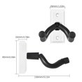 thumbnail image 3 of Arealer Guitar Wall Mount Hanger Hook Guitar Wall Hook Hanger Solid Sturdy Black Metal Holder Hanger Multifunction Hanger for All Size Acoustic Electric Bass Guitars White, 3 of 7
