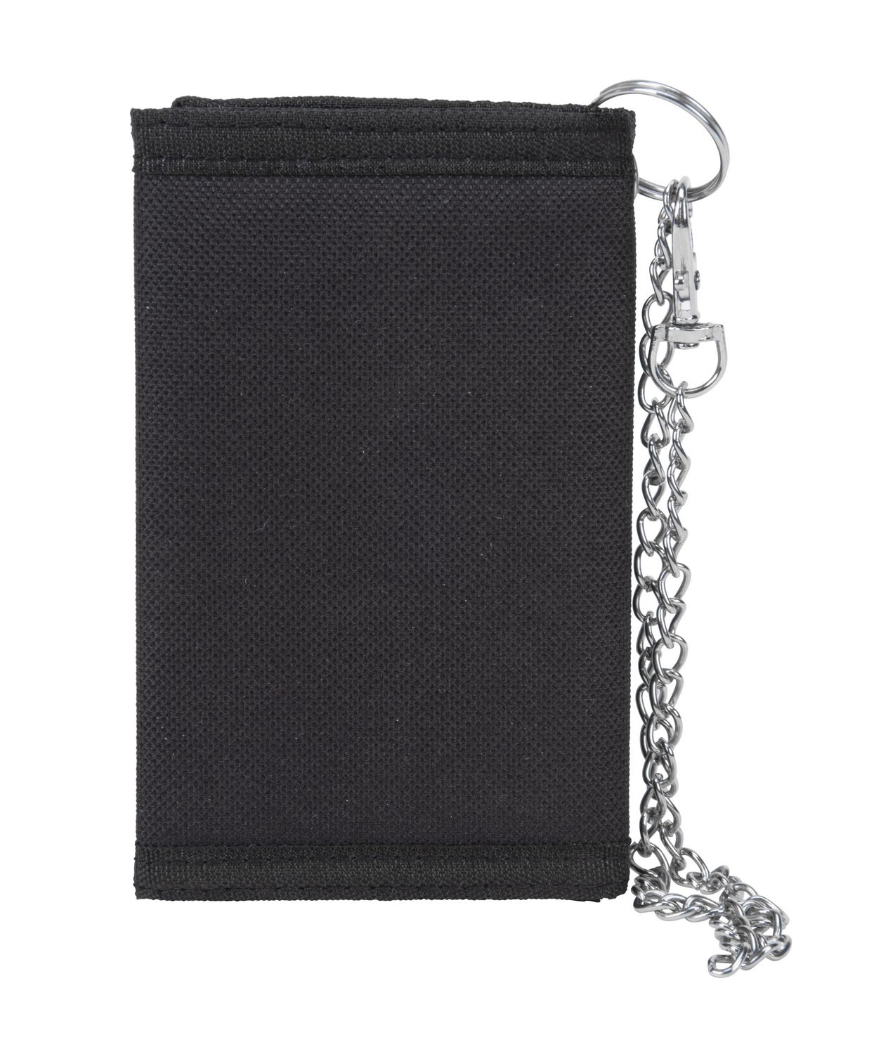R70 Men's Trifold Nylon Black Wallet with Chain