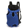 thumbnail image 2 of Pet Carrier Backpack, Pet Front Pack Easy Fit Hands Free Mesh Design Legs Out  for Outdoor Blue S, 2 of 8