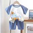 thumbnail image 1 of LSLJS Bébé Garçon d'Été Mignon Imprimé Col Rond Short à Manches Courtes Ensemble Vêtements d'Été Vêtements pour Enfants à la Mode 2024, 1 of 3