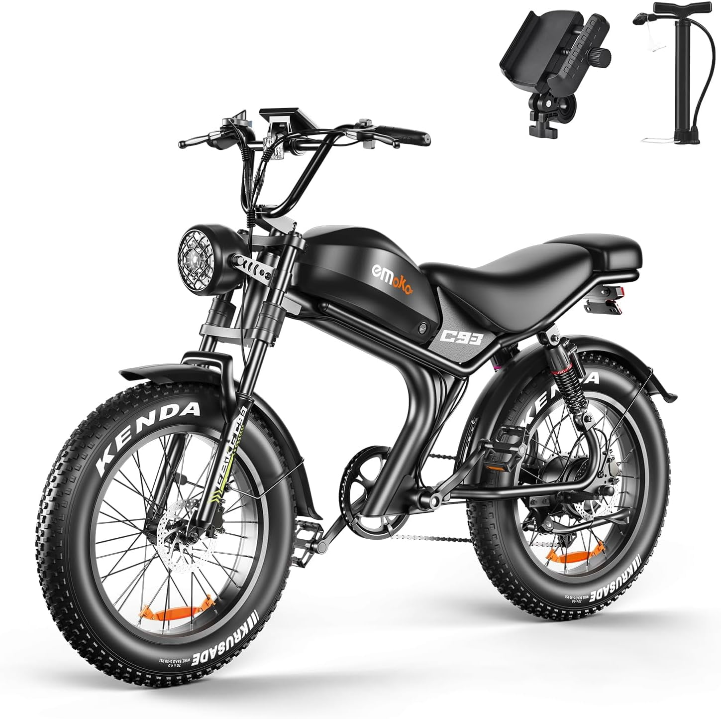 Electric Bike for Adults, Peak 1500W Ebike, Up to 32Mph & 100 Miles Long Range, 48V 20Ah Removable Battery，20''*4 Fat Tire Mountain Electric Bicycle,Shimano 7-Speed with Full Suspension