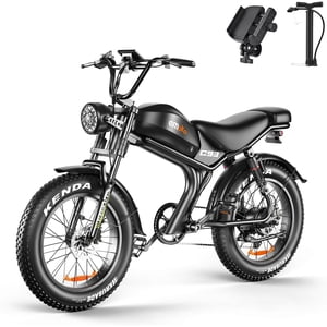 Electric Bike for Adults, Peak 1500W Ebike, Up to 32Mph & 100 Miles Long Range, 48V 20Ah Removable Battery，20''*4 Fat Tire Mountain Electric Bicycle,Shimano 7-Speed with Full Suspension